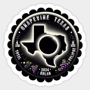 GRAPEVINE TEXAS TOTAL SOLAR ECLIPSE 4-8-2024 Sticker